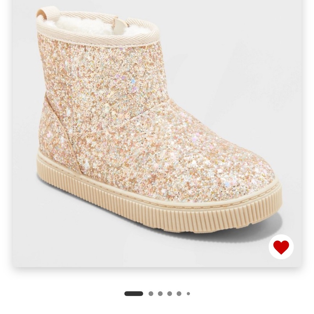 Toddler Arlo Sparkly Gold Shearling Style Boots - Cat & Jack for Target NWOT